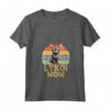 Lykoi Cat Mom - Retro Vintage Funny Cats - Maglietta con Collo a V per Amanti dei Gatti - Regalo Compleanno Natale