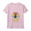 Lykoi Cat Mom - Retro Vintage Funny Cats - Maglietta con Collo a V per Amanti dei Gatti - Regalo Compleanno Natale