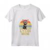 Lykoi Cat Mom - Retro Vintage Funny Cats - Maglietta con Collo a V per Amanti dei Gatti - Regalo Compleanno Natale