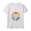 Donna Gatto Lykoi Dal Design Vintage Retrò Maglietta con Collo a V - Perfetta per gli Amanti dei Gatti Lykoi e del Design Retro