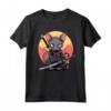 Gatto Giapponese Ninja Kawaii Lykoi Cat Samurai Maglietta - Design Unico per Appassionati di Gatti e Cultura Giapponese