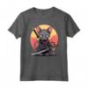 Gatto Giapponese Ninja Kawaii Lykoi Cat Samurai Maglietta - Design Unico per Appassionati di Gatti e Cultura Giapponese