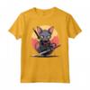 Gatto Giapponese Ninja Kawaii Lykoi Cat Samurai Maglietta - Design Unico per Appassionati di Gatti e Cultura Giapponese
