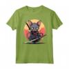 Gatto Giapponese Ninja Kawaii Lykoi Cat Samurai Maglietta - Design Unico per Appassionati di Gatti e Cultura Giapponese