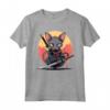 Gatto Giapponese Ninja Kawaii Lykoi Cat Samurai Maglietta - Design Unico per Appassionati di Gatti e Cultura Giapponese