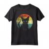 Gatto Lykoi Dal Design Vintage Retrò Maglietta - Ideale per Amanti dei Gatti Lykoi e Appassionati di Design Vintage
