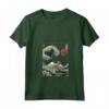 Lykoi Gatto Giapponese Kanagawa Wave Divertente Surf Maglietta - Regalo per Proprietari di Gatti - Ideale per Natale o San Valentino