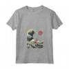Lykoi Gatto Giapponese Kanagawa Wave Divertente Surf Maglietta - Regalo per Proprietari di Gatti - Ideale per Natale o San Valentino
