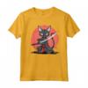 Samurai Lykoi Cat giapponese - Kawaii Ninja Cat Maglietta per Appassionati di Gatti e Cultura Giapponese