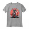 Samurai Lykoi Cat giapponese - Kawaii Ninja Cat Maglietta per Appassionati di Gatti e Cultura Giapponese