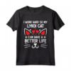 Lavoro Duro per il Mio Gatto Lykoi - Maglietta Divertente con Design Cat - Ideale per gli Amanti dei Gatti