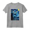 Lykoi Cat Starry Night Painting - Maglietta Divertente per Gatti - Regalo Unico per Amanti dei Gatti Lykoi - Ideale per Natale o Compleanni
