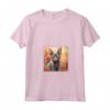 Lykoi - Dipinto con Gatti e Fiori, Motivo: Mamma e Papà Maglietta con Collo a V - Ideale Regalo per Amanti dei Gatti Lykoi