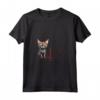 Lykoi Cat Heartbeat ECG Funny Cats My Cardio - Maglietta per Amanti dei Gatti Lykoi - Ideale per Regali Compleanno, Natale, San Valentino