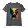 Lykoi - Ritratto di Gatto in Stile Vintage, Mamma Papà Maglietta - Regalo Ideale per Amanti dei Gatti - Compleanni, Natale, Ringraziamento