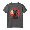 Lykoi Cat Giapponese Samurai Kawaii Ninja Maglietta - Design Unico per Amanti dei Gatti e della Cultura Giapponese