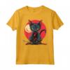 Lykoi Cat Giapponese Samurai Kawaii Ninja Maglietta - Design Unico per Amanti dei Gatti e della Cultura Giapponese