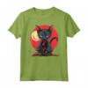Lykoi Cat Giapponese Samurai Kawaii Ninja Maglietta - Design Unico per Amanti dei Gatti e della Cultura Giapponese