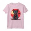Lykoi Cat Giapponese Samurai Kawaii Ninja Maglietta - Design Unico per Amanti dei Gatti e della Cultura Giapponese