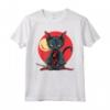 Lykoi Cat Giapponese Samurai Kawaii Ninja Maglietta - Design Unico per Amanti dei Gatti e della Cultura Giapponese