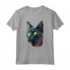 Carino Lykoi Cat Amante Colorato Arte Gatto Mamma Papà Uomini Donne Maglietta - Regalo divertente per Amanti dei Gatti - Ideale per Halloween, Natale, Compleanno
