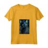 Donna Lykoi Cat Starry Night Painting Uomini Donne Bambini Maglietta con Collo a V - Regalo Unico per Amanti dei Gatti Lykoi - Ideale per Natale o Compleanni