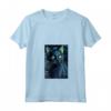 Donna Lykoi Cat Starry Night Painting Uomini Donne Bambini Maglietta con Collo a V - Regalo Unico per Amanti dei Gatti Lykoi - Ideale per Natale o Compleanni