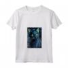 Donna Lykoi Cat Starry Night Painting Uomini Donne Bambini Maglietta con Collo a V - Regalo Unico per Amanti dei Gatti Lykoi - Ideale per Natale o Compleanni