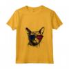 Donna Lykoi Cat 4 luglio America USA Bandiera Maglietta con Collo a V - Regalo per Proprietari di Gatti - Ideale per Natale o San Valentino