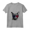 Donna Lykoi Cat 4 luglio America USA Bandiera Maglietta con Collo a V - Regalo per Proprietari di Gatti - Ideale per Natale o San Valentino