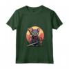 Donna Gatto Ninja Samurai Kawaii - Maglietta Giapponese con Collo a V per Appassionati di Gatti e Cultura Giapponese