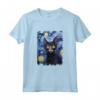 Lykoi - Maglietta Dipinta con Gatto Stellato per Amanti dei Gatti - Regalo Divertente per Natale, Ringraziamento o Compleanno