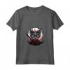 Donna Samurai Gatto Giapponese Kawaii Ninja Lykoi Cat - Maglietta Unica con Collo a V - Acquista Online