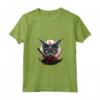 Donna Samurai Gatto Giapponese Kawaii Ninja Lykoi Cat - Maglietta Unica con Collo a V - Acquista Online