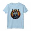 Lykoi - Maglietta Gatto Piombo in Vetro Colorato - Design Artistico Devoto al Migliore Amico Felino