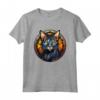 Lykoi - Maglietta Gatto Piombo in Vetro Colorato - Design Artistico Devoto al Migliore Amico Felino