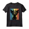 Lykoi - Ritratto di Gatto in Stile Vintage, Mamma Papà Maglietta - Regalo Unico per Amanti dei Gatti Lykoi - Ideale per Natale, Ringraziamento o Compleanni