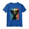 Lykoi - Ritratto di Gatto in Stile Vintage, Mamma Papà Maglietta - Regalo Unico per Amanti dei Gatti Lykoi - Ideale per Natale, Ringraziamento o Compleanni