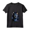Donna Lykoi Cat Starry Night - Maglietta Dipinto Notturno Stellato - Regalo Carino per Amanti Gatti - Ideale per Compleanni o Festività