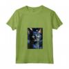 Donna Lykoi Cat Starry Night - Maglietta Dipinto Notturno Stellato - Regalo Carino per Amanti Gatti - Ideale per Compleanni o Festività