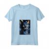 Donna Lykoi Cat Starry Night - Maglietta Dipinto Notturno Stellato - Regalo Carino per Amanti Gatti - Ideale per Compleanni o Festività
