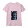 Donna Lykoi Cat Starry Night - Maglietta Dipinto Notturno Stellato - Regalo Carino per Amanti Gatti - Ideale per Compleanni o Festività