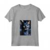 Donna Lykoi Cat Starry Night - Maglietta Dipinto Notturno Stellato - Regalo Carino per Amanti Gatti - Ideale per Compleanni o Festività