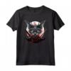 Samurai Gatto giapponese Kawaii Ninja Lykoi Cat Maglietta - Design Unico per Appassionati di Gatti e Cultura Giapponese