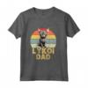 Lykoi Cat Dad Retro Vintage Funny Cats My Cardio - Maglia a Manica per Amanti dei Gatti Lykoi - Regalo Unico per Compleanno, Natale, San Valentino