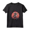 Donna Lykoi Cat giapponese Samurai Kawaii Ninja Cat Maglietta con Collo a V - Design Unico ispirato alla Cultura Giapponese