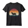 Retro Vintage Sunset Kitten Feline Pet Lykoi Cat Maglietta - Unique Tee for Cat Owners and Animal Lovers