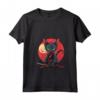 Donna Lykoi Cat giapponese Samurai Kawaii Ninja Cat Maglietta con Collo a V - Design Unico - Stile Kawaii e Cultura Giapponese