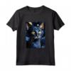 Lykoi Cat Starry Night Painting - Maglietta per Amanti dei Gatti - Regalo Unico per Natale, Ringraziamento o Compleanni