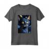 Lykoi Cat Starry Night Painting - Maglietta per Amanti dei Gatti - Regalo Unico per Natale, Ringraziamento o Compleanni